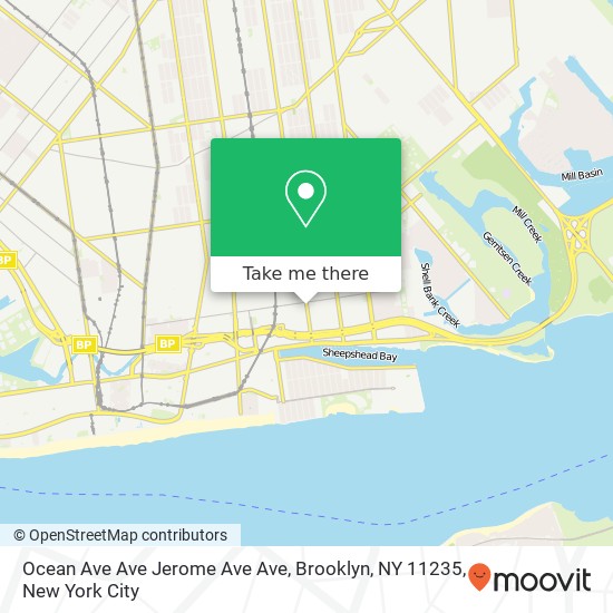Mapa de Ocean Ave Ave Jerome Ave Ave, Brooklyn, NY 11235