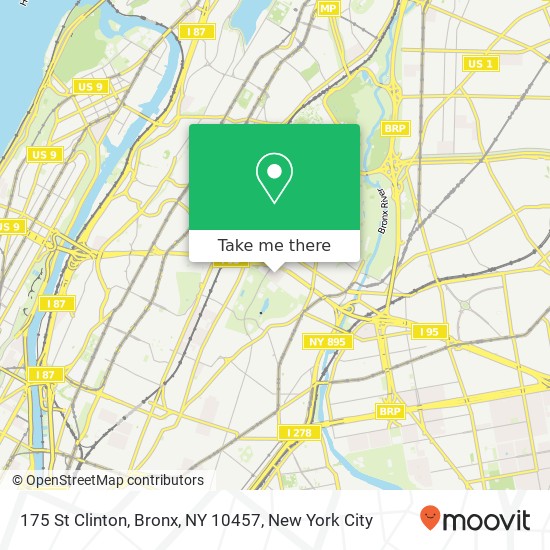 Mapa de 175 St Clinton, Bronx, NY 10457