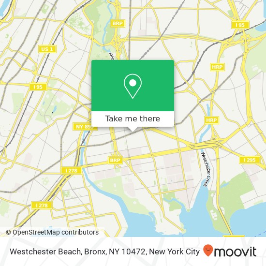 Mapa de Westchester Beach, Bronx, NY 10472