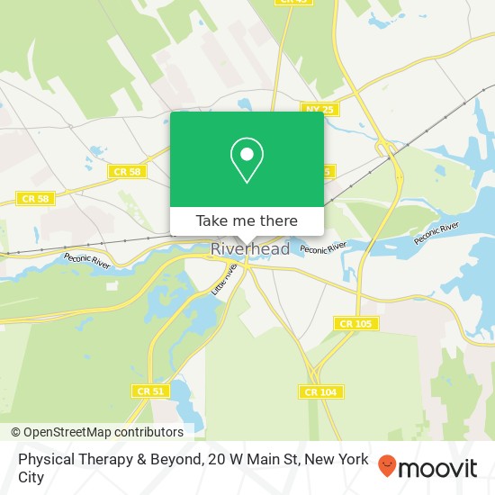 Mapa de Physical Therapy & Beyond, 20 W Main St