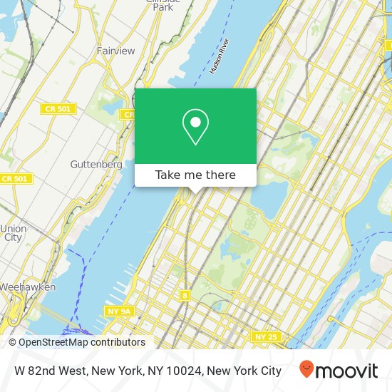 Mapa de W 82nd West, New York, NY 10024