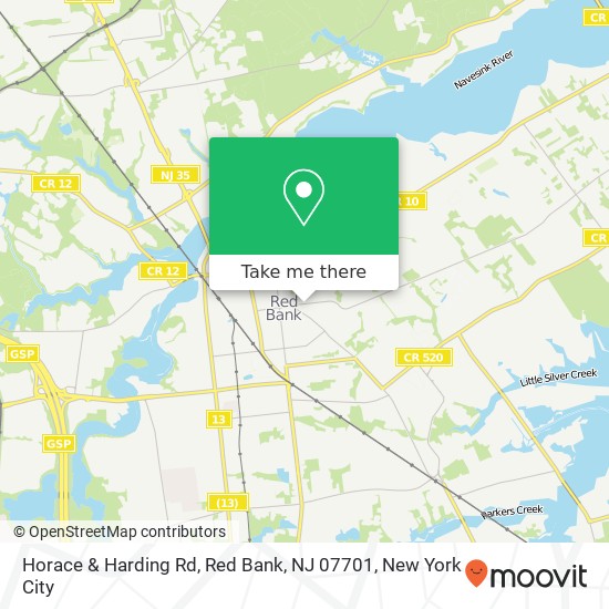 Horace & Harding Rd, Red Bank, NJ 07701 map