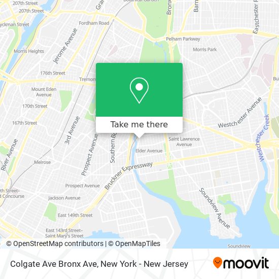 Colgate Ave Bronx Ave map