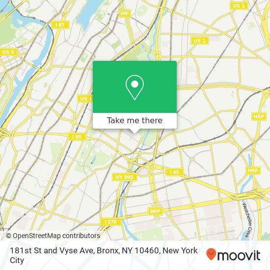 181st St and Vyse Ave, Bronx, NY 10460 map