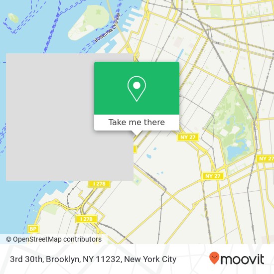 Mapa de 3rd 30th, Brooklyn, NY 11232