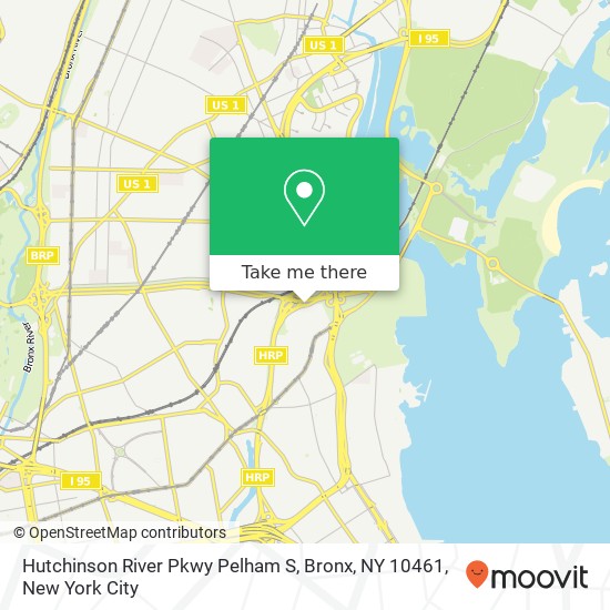 Mapa de Hutchinson River Pkwy Pelham S, Bronx, NY 10461
