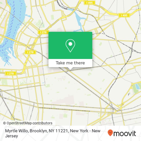 Mapa de Myrtle Willo, Brooklyn, NY 11221