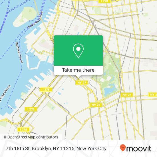 7th 18th St, Brooklyn, NY 11215 map