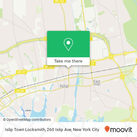 Mapa de Islip Town Locksmith, 260 Islip Ave