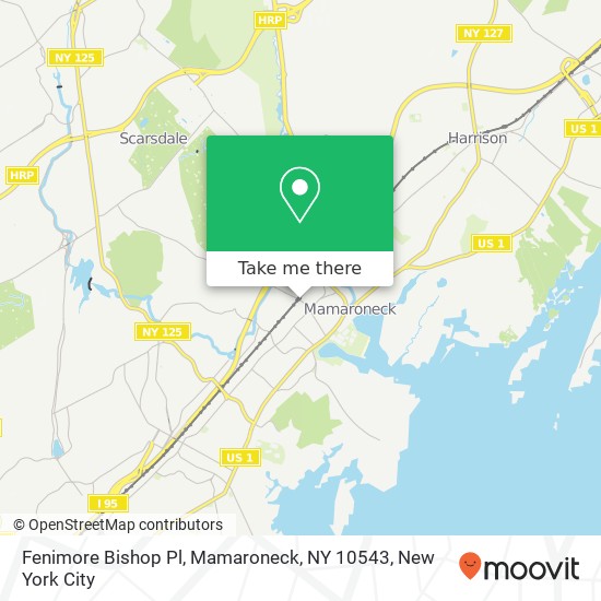 Mapa de Fenimore Bishop Pl, Mamaroneck, NY 10543
