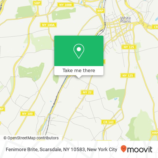 Mapa de Fenimore Brite, Scarsdale, NY 10583