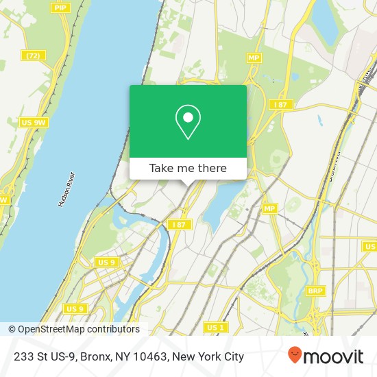 Mapa de 233 St US-9, Bronx, NY 10463