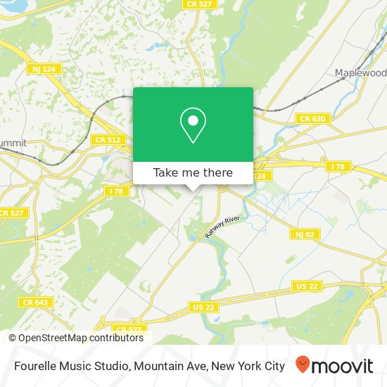 Fourelle Music Studio, Mountain Ave map