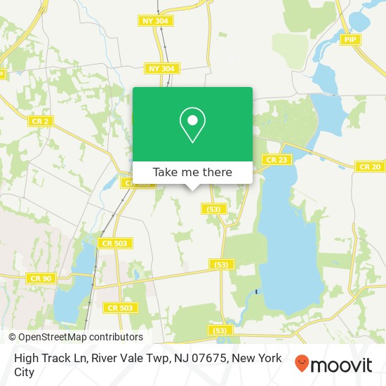 Mapa de High Track Ln, River Vale Twp, NJ 07675