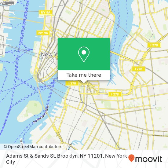 Adams St & Sands St, Brooklyn, NY 11201 map