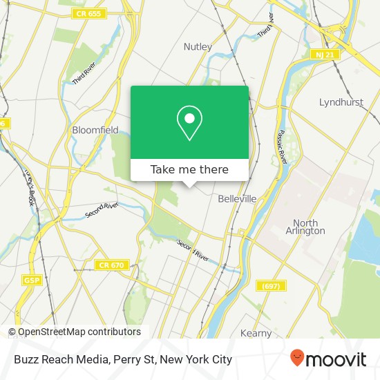 Mapa de Buzz Reach Media, Perry St