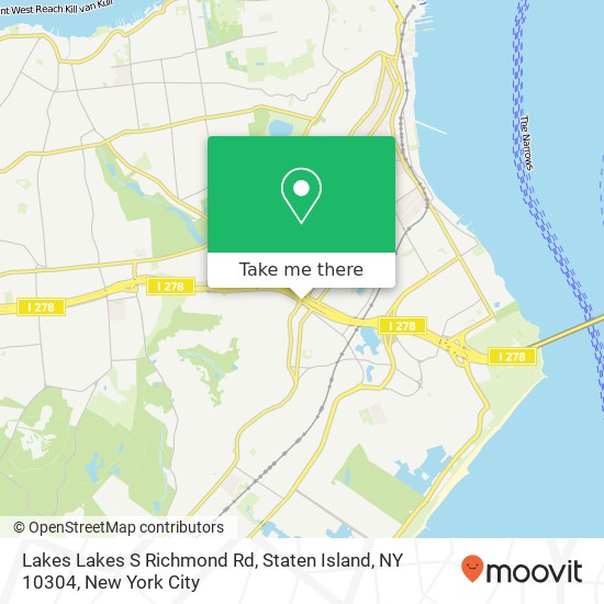 Mapa de Lakes Lakes S Richmond Rd, Staten Island, NY 10304