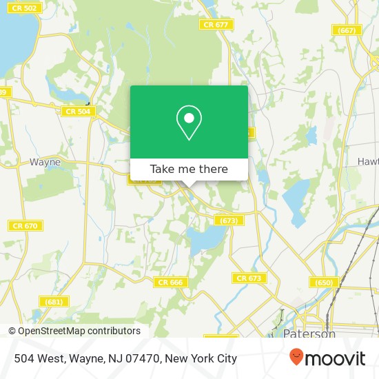 Mapa de 504 West, Wayne, NJ 07470