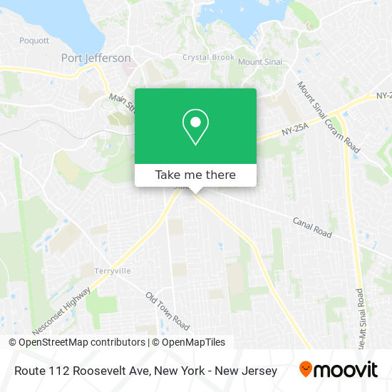 Route 112 Roosevelt Ave map