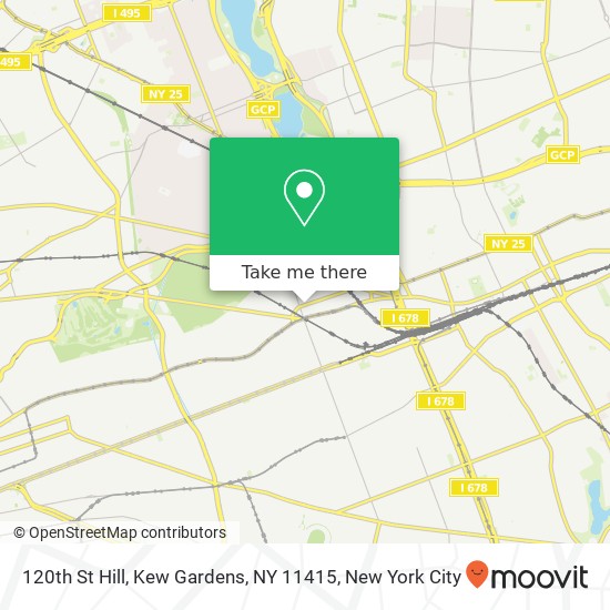 Mapa de 120th St Hill, Kew Gardens, NY 11415