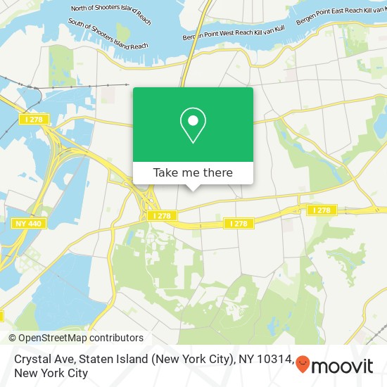 Mapa de Crystal Ave, Staten Island (New York City), NY 10314