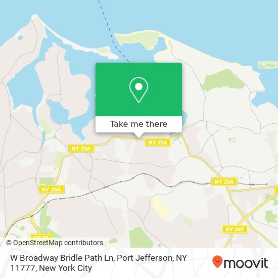 Mapa de W Broadway Bridle Path Ln, Port Jefferson, NY 11777