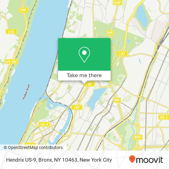 Mapa de Hendrix US-9, Bronx, NY 10463