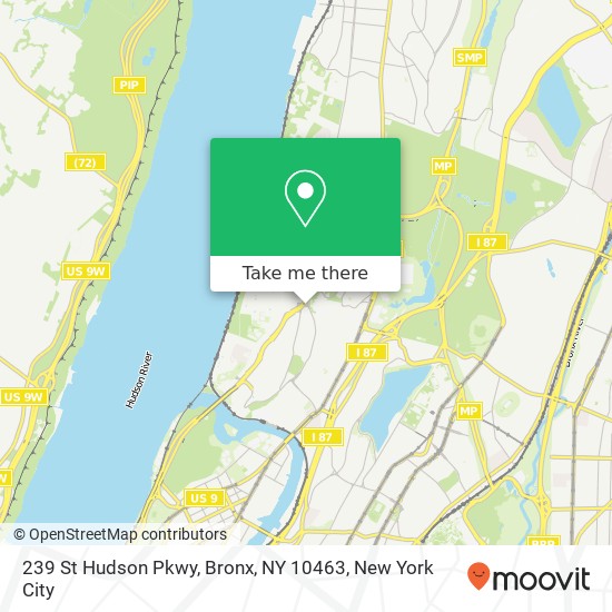 Mapa de 239 St Hudson Pkwy, Bronx, NY 10463