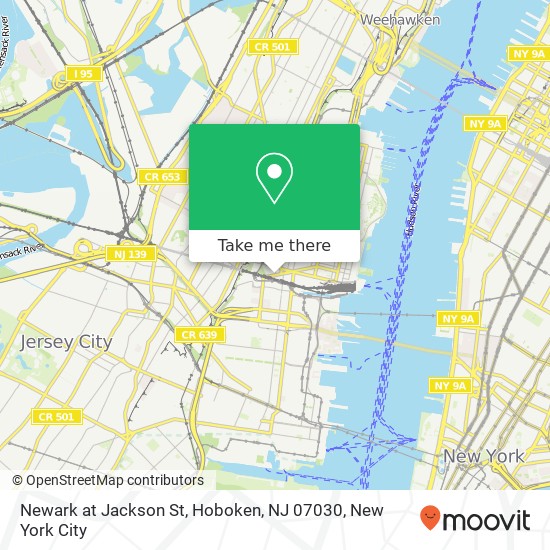 Newark at Jackson St, Hoboken, NJ 07030 map