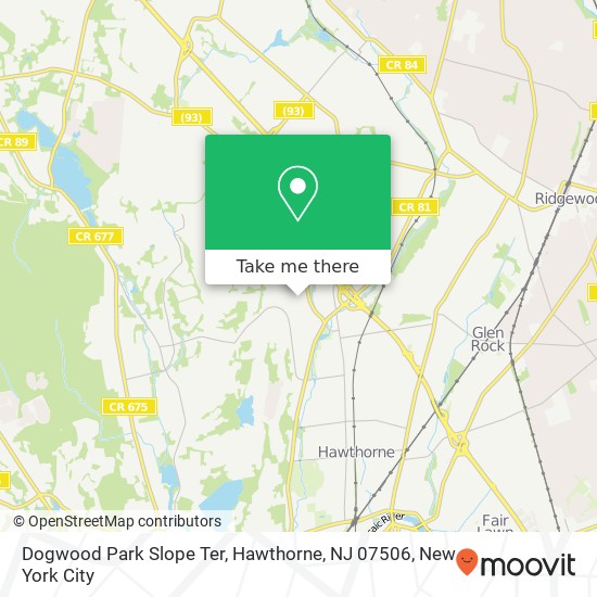 Dogwood Park Slope Ter, Hawthorne, NJ 07506 map