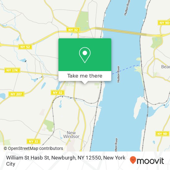 William St Hasb St, Newburgh, NY 12550 map