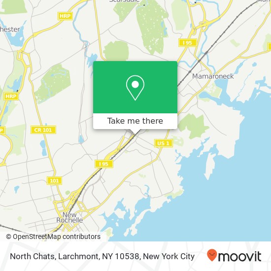 Mapa de North Chats, Larchmont, NY 10538