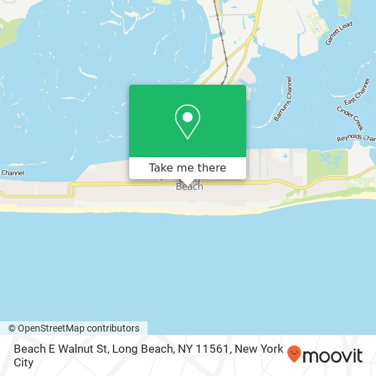 Mapa de Beach E Walnut St, Long Beach, NY 11561