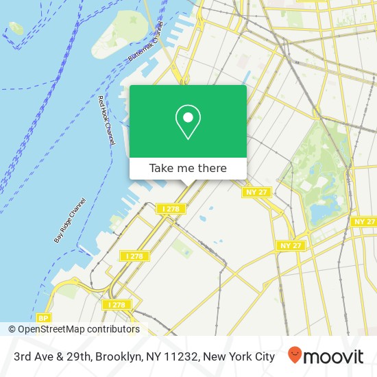 Mapa de 3rd Ave & 29th, Brooklyn, NY 11232