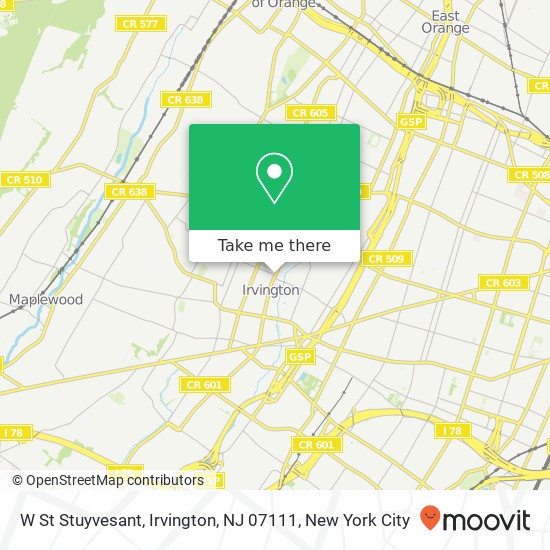 W St Stuyvesant, Irvington, NJ 07111 map