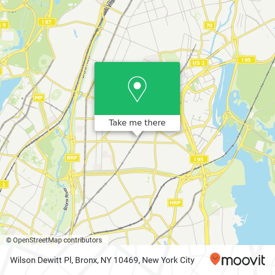 Mapa de Wilson Dewitt Pl, Bronx, NY 10469