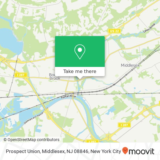 Mapa de Prospect Union, Middlesex, NJ 08846