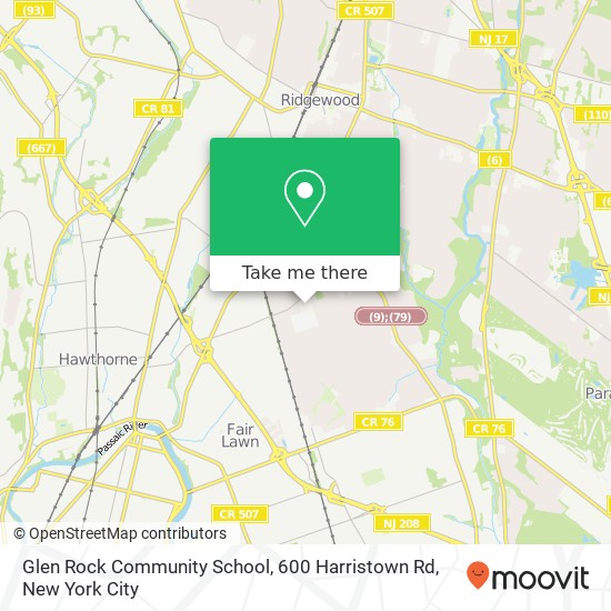 Mapa de Glen Rock Community School, 600 Harristown Rd