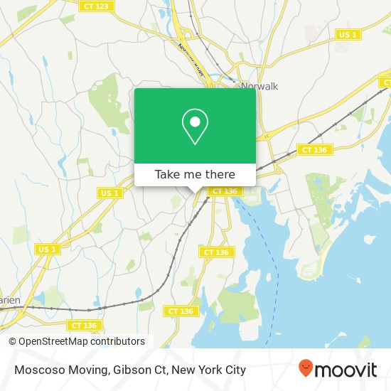 Moscoso Moving, Gibson Ct map