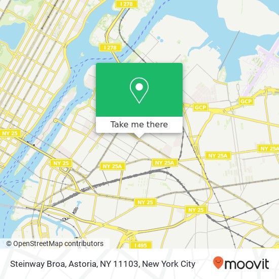 Mapa de Steinway Broa, Astoria, NY 11103