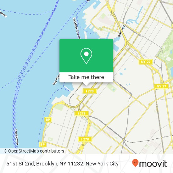 Mapa de 51st St 2nd, Brooklyn, NY 11232