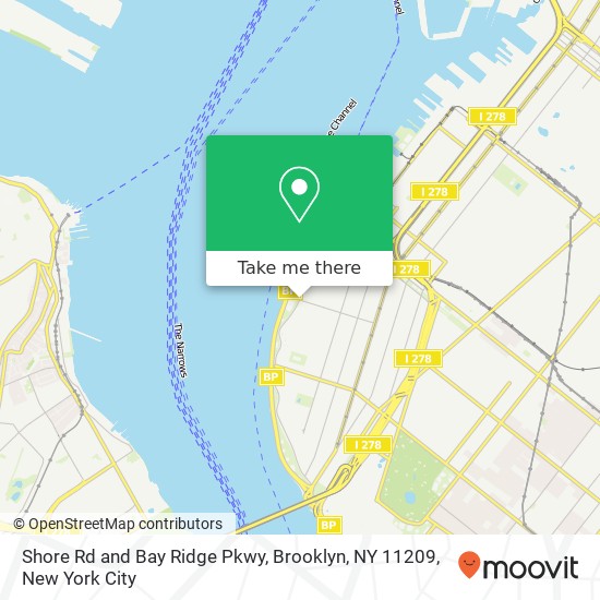 Mapa de Shore Rd and Bay Ridge Pkwy, Brooklyn, NY 11209