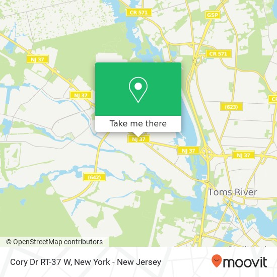 Cory Dr RT-37 W, Toms River, NJ 08755 map