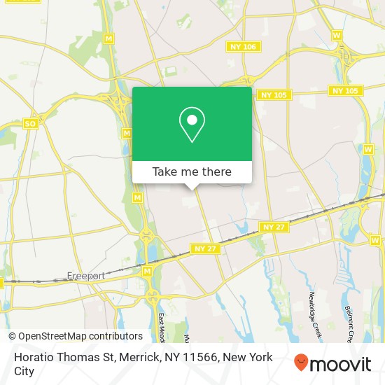 Mapa de Horatio Thomas St, Merrick, NY 11566