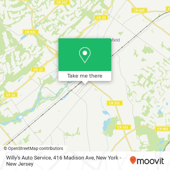 Mapa de Willy's Auto Service, 416 Madison Ave