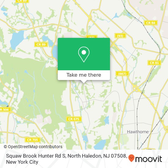 Mapa de Squaw Brook Hunter Rd S, North Haledon, NJ 07508