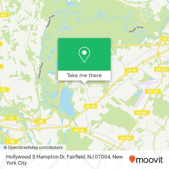 Hollywood S Hampton Dr, Fairfield, NJ 07004 map