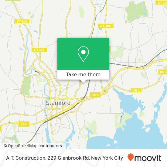 A.T. Construction, 229 Glenbrook Rd map