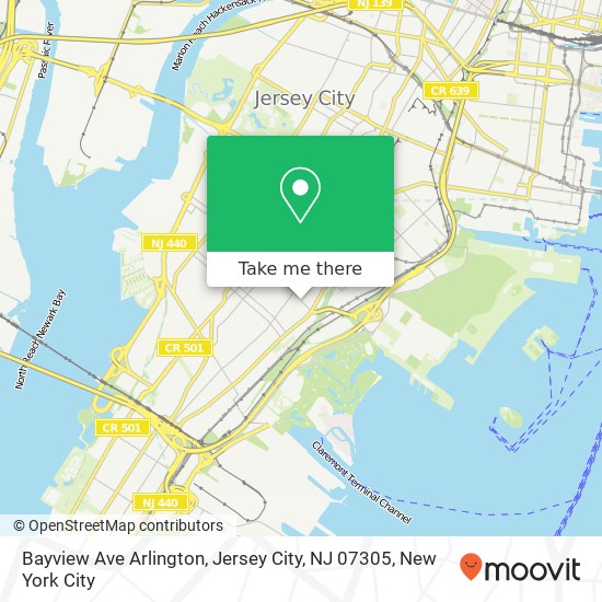 Bayview Ave Arlington, Jersey City, NJ 07305 map