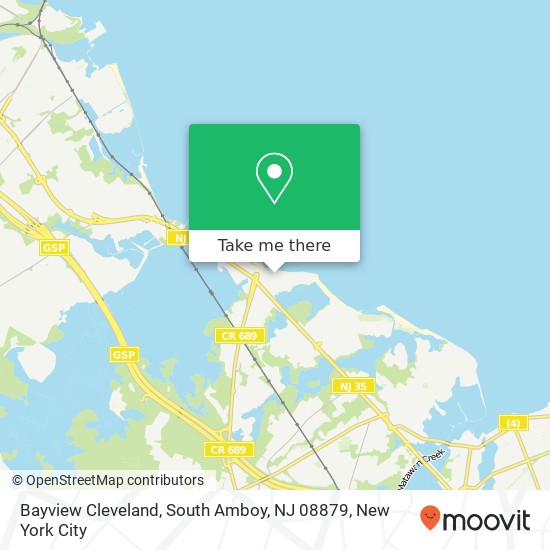 Mapa de Bayview Cleveland, South Amboy, NJ 08879